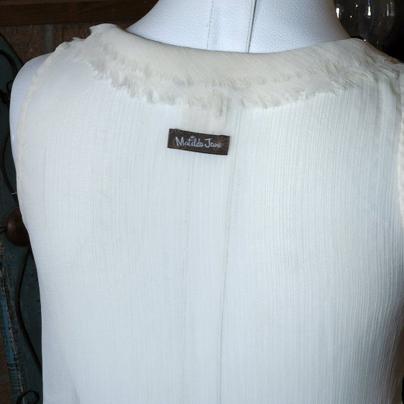 Matilda Jane Sheer Sleeveless Waterfall Top Size XS - Picture 4 of 5